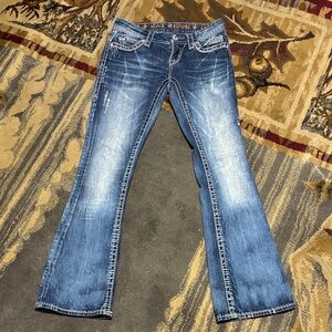 Rock Revival Distressed Blue Boot Cut Jeans